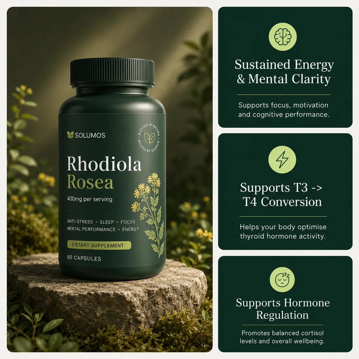Rhodiola Rosea 400mg Capsules